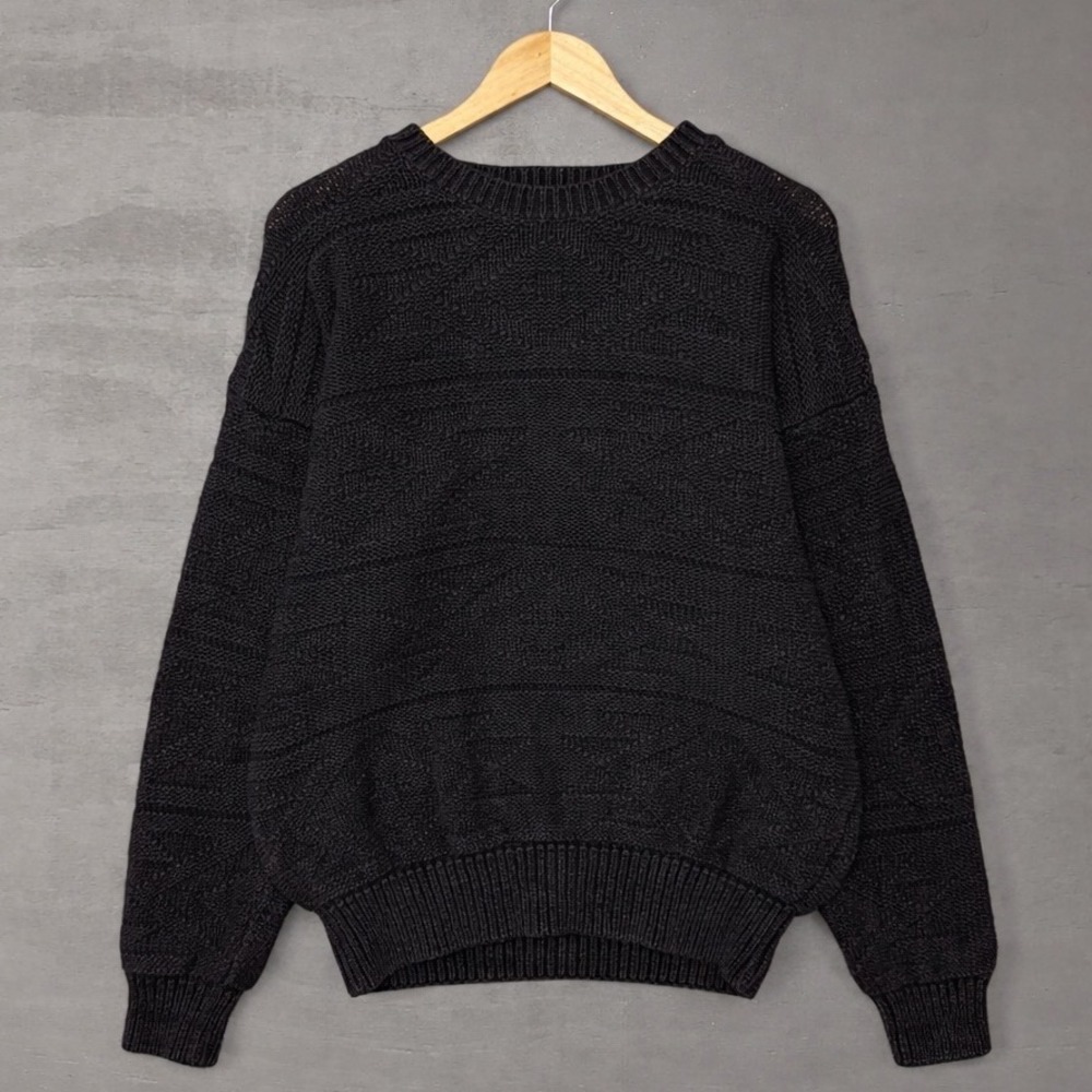 Vintags GAP Men Cable Knit Crew Neck Sweater Crewneck 90s Pullover Medium